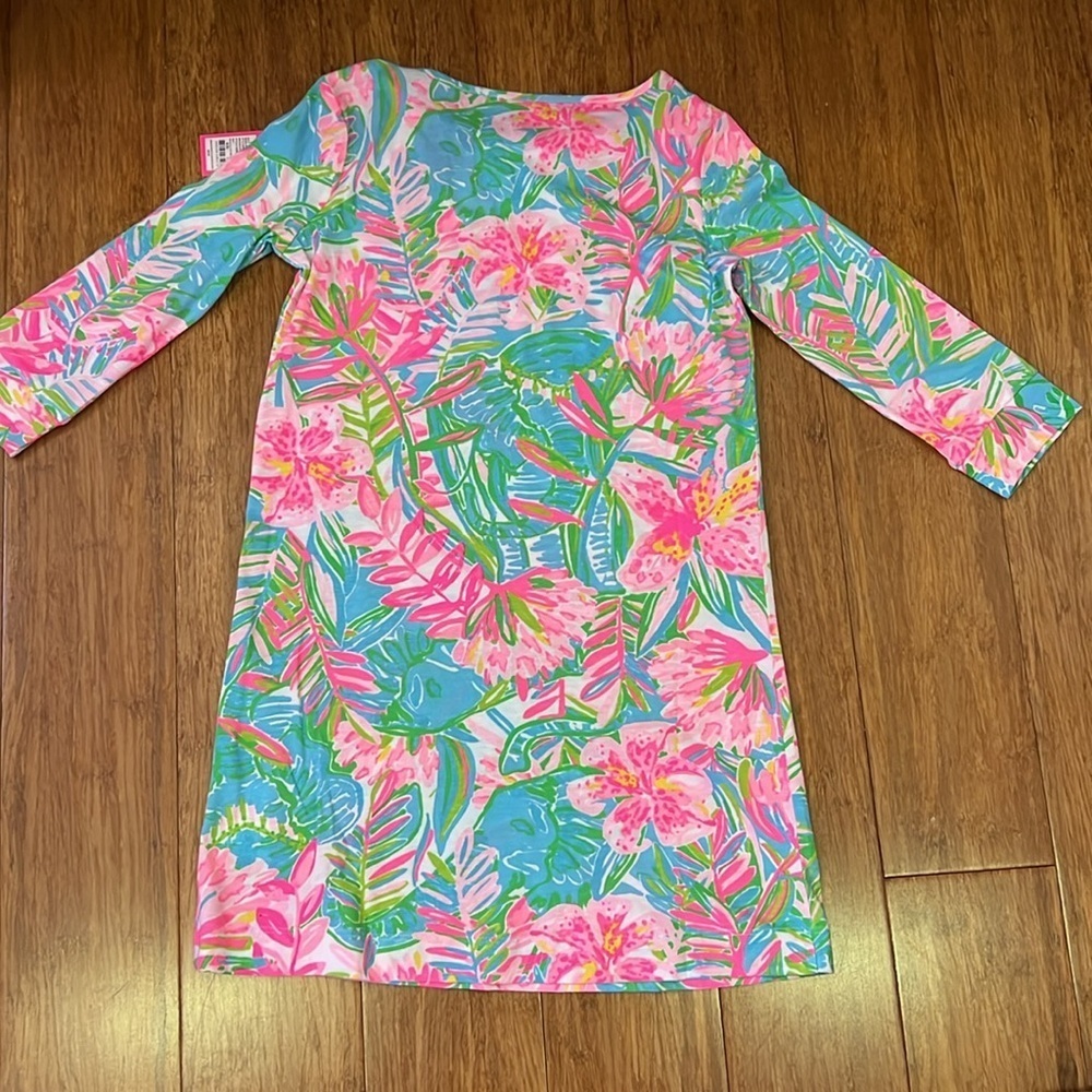 lilly pulitzer mini marlowe dress in lilly of the jungle size large (8-10) NWT - Picture 7 of 7